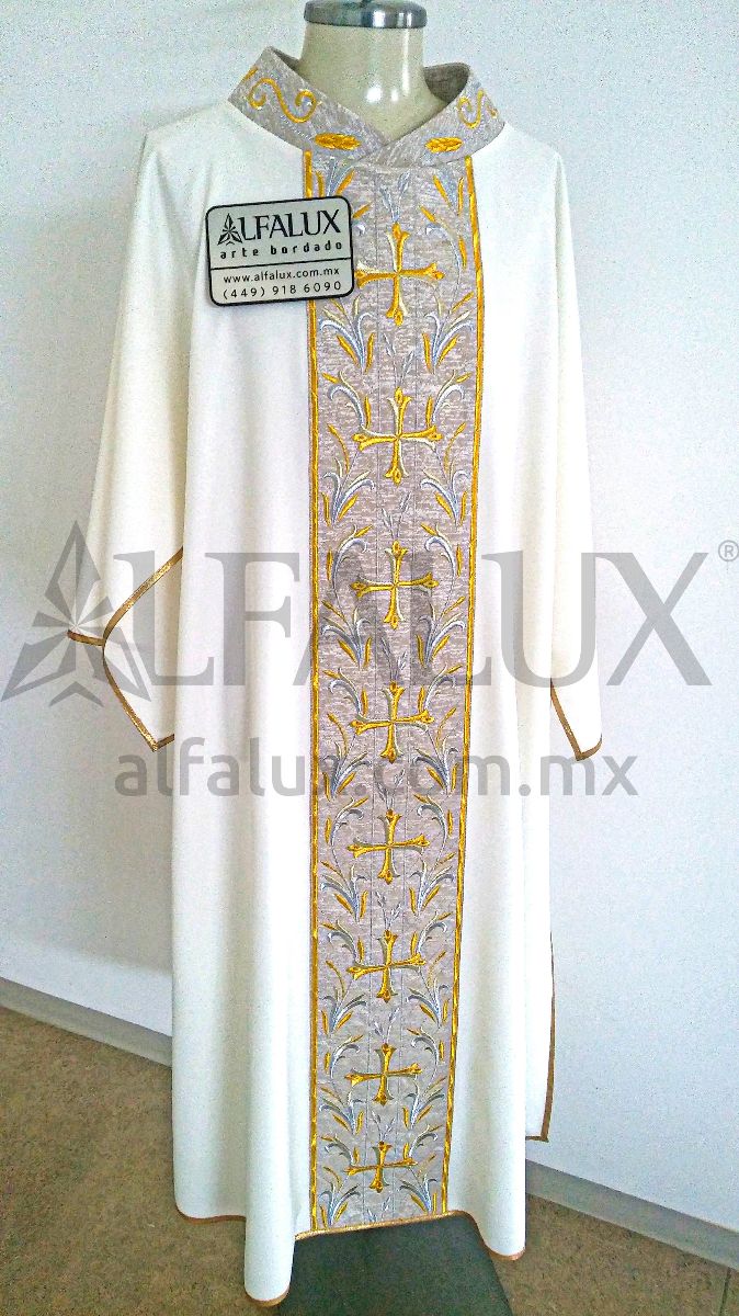 12 JARDIN Dalmatica Blanco Brocado 382